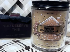 Bath And & Body Works Single Wick Candle Essential Oil Spiced Gingerbread LE - Picture 1 of 5