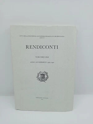 RENDICONTI - VOLUME LXII - ANNO ACCADEMICO 1989-1990 - Immagine 1 di 4