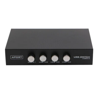 USB 2.0 Manual Sharing Switch Printer PC Sharing Device 4 in 1 Out Switch Box - Image 1 of 4