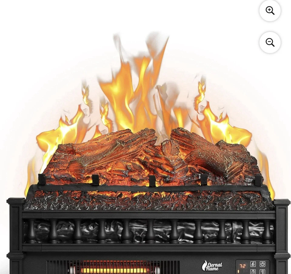 TURBRO 707-98-152A Electric Fireplace - Black - Image 1 of 4