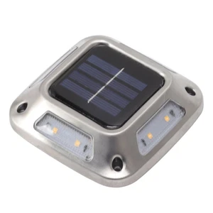 Solar Ground Light Outdoor IP65 LED Warm White Disk Pathway Yard Garden - Picture 1 of 24