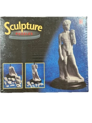 Rompecabezas de capa de escultura 3D Milton Bradley Michelangelo 1998 “David” de colección Foto 1 de 4