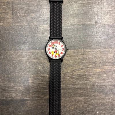 Винтажные женские часы 1980-х Disney LORUS Mickey Mouse, черный корпус, V515-8000 - Изображение 1 из 4