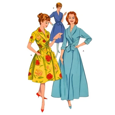 Vintage 1950s Sewing Pattern, Housecoat - Bust: 34” (86cm) - Image 1 of 2