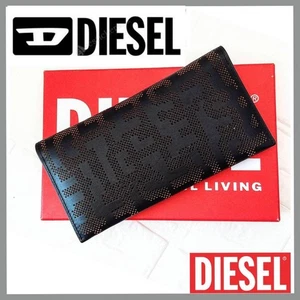 Diesel Men Leather Wallet Black Brown Mesh Multiple Card Pockets Almost unused - Picture 1 of 8