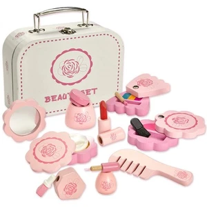 Holzspielzeug Beauty Set - 10-teiliges Set - Mädchen Salon Set mit Make-up, Pinsel, Mi... - Bild 1 von 5