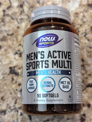 Multivitamínico deportivo activo Now Sports para hombre 90 cápsulas blandas caducidad: 09/2026 Foto 1 de 4