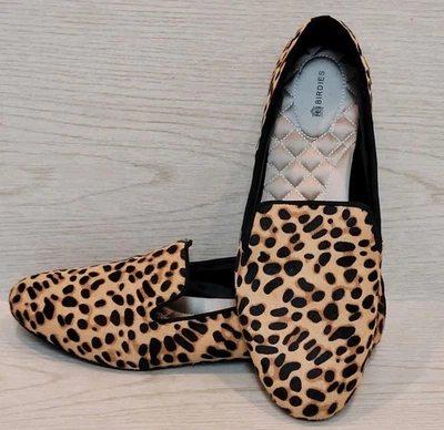 Birdies Talla 10 Estornino Plano Pelo de becerro Estampado de guepardo Sin cordones Nuevo sin caja Precio de venta sugerido por el fabricante $150! Foto 1 de 4