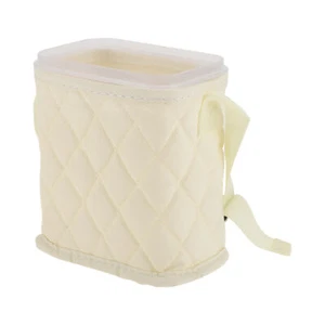 Car Trash Can Portable and Hanging Front Rear Seat Back Trash Bin White 1Pcs - Picture 1 of 6