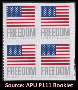US 5790 Flag Freedom F block 4 (from APU booklet) MNH 2023 - Picture 1 of 1