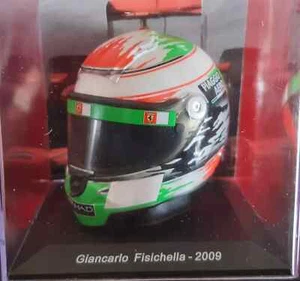 NEW 1:5 Casco Helmet F1 GIANCARLO FISICHELLA 2009 FERRARI SPARK +Magazine - Foto 1 di 4