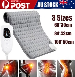 60/84/100cm Electric Heating Pad Therapy Fast Warm Neck Shoulder Back PainRelief - Picture 1 of 34