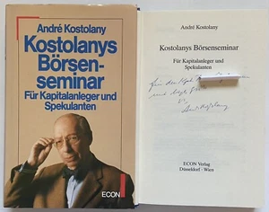 Andre Kostolany signiert Börse Buch Original signed Signatur Autogramm autograph - Picture 1 of 5