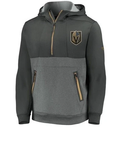 NHL Authentic Pro Vegas Golden Knights 1/2 Zip Hooded Training Jacket New Mens Cover