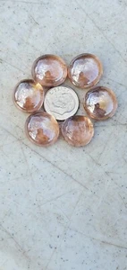 500 PEACH LUSTER FLAT GLASS MARBLES , GEMS,VASE FILLERS,FISHTANK $19.99 - Picture 1 of 2