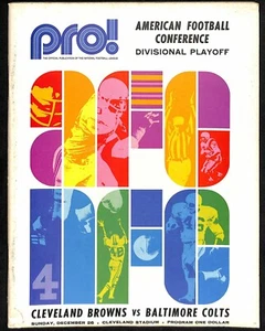 1971 AFC Playoff Game Program Browns v Colts 12/26 Cleveland Stadium Ex/MT 66192 - Picture 1 of 3