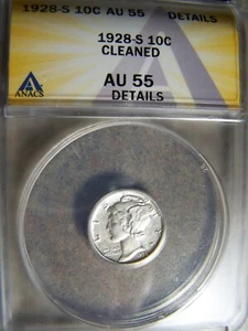 1928 S Merkur Groschen -- ANACS AU55 -- - Bild 1 von 2