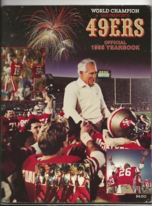 San Francisco 49ers-1985 Official Yearbook-Moroski, Kemp, Runager Autographs VF - Picture 1 of 10
