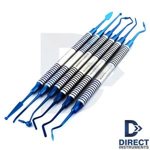6Pcs Dental Composite Filling Instrument Blue Titanium Restoration Super Plugger - Picture 1 of 7