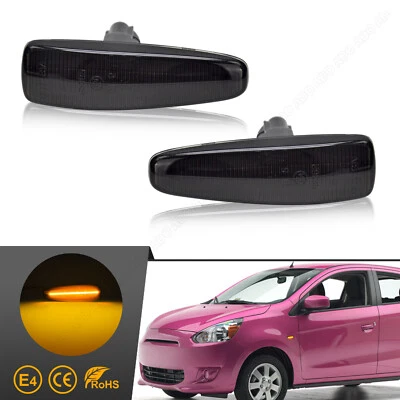 2 frecce laterali a LED per Mitsubishi Lancer VIII 8 Sportback dal 2008-2017 NERE - Immagine 1 di 4
