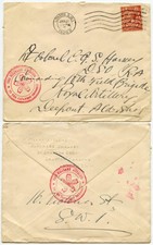 JAPAN MILITARY ATTACHE 1928 GB to COL HARVEY RA DEEPCUT + EMBASSY EMBOSSED ENV