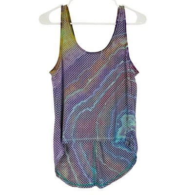 Lululemon Tie Dye Tank Top Womens Size Small Scoop Back High Low Rare Limited - Imagem 1 de 4
