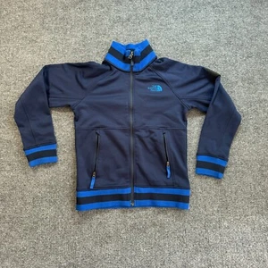 THE NORTH FACE Track Jacket Blue Boys Size M 10/12 fleece - Picture 1 of 13