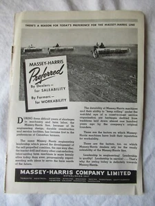 Impresión 1945 AD Massey-Harris equipo agrícola 8x11 - Imagen 1 de 1