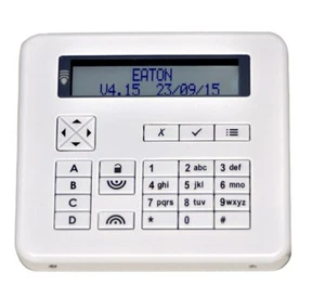 Panel de alarma Scantronic Eaton KEY-FKPZ-WH blanco montado al ras LCD Keyprox teclado - Imagen 1 de 1