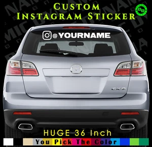 36 inch Custom Instagram Sticker username your name vinyl decal sticker JDM - Picture 1 of 3