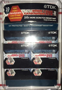✳️ 10-pack TDK DVDR Recordable MiNi DVD 30 Min 1.4GB Sn Side Handycam Sealed NEW - Picture 1 of 3