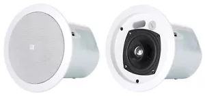 2) JBL Control 24CT 4" 70v Commercial Restaurant/Bar/Cafe White Ceiling Speakers - Zdjęcie 1 z 8