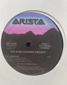 The Alan Parsons Project Maxi Single Vinyl From The LP Ammonia Avenue ADP9184 - Picture 1 of 2