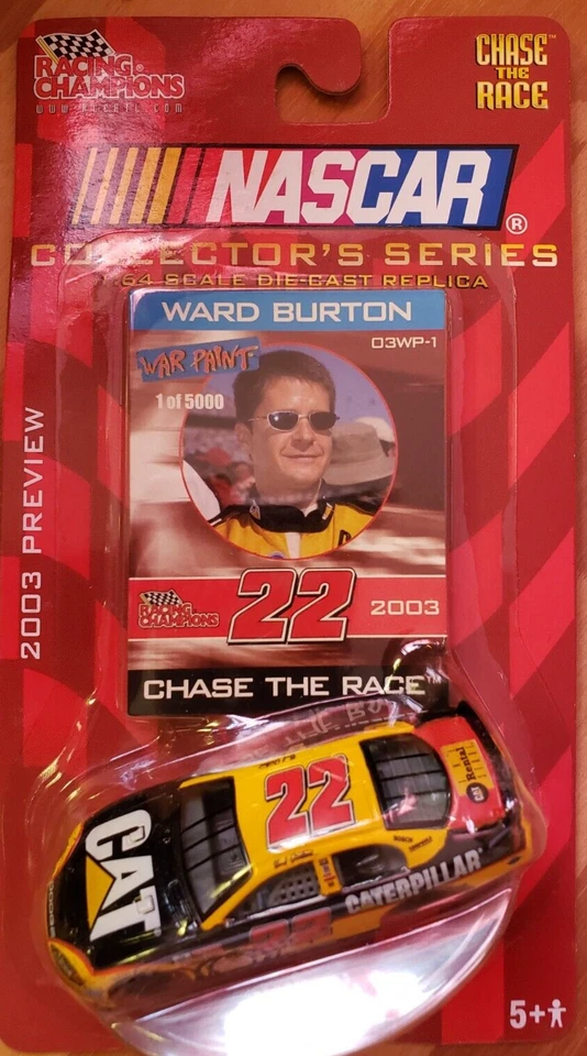 Racing Champions Die Cast Car Ward Burton #22 NASCAR 2003 Edition 1 64