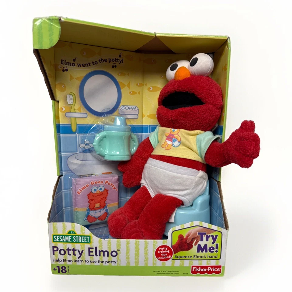 New Vintage Sesame Street POTTY ELMO (B9126) 2003 Fisher Price *See Description - image 1 of 4