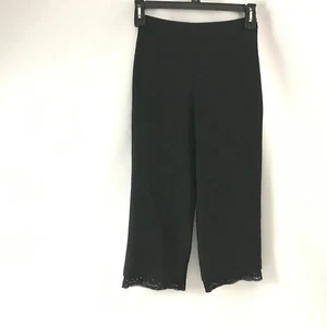 $189 Club Monaco Prudeen Pantalón Corto Encaje Dobladillo Pierna Ancha Negro Talla 00 Carrera Nuevo - Imagen 1 de 7