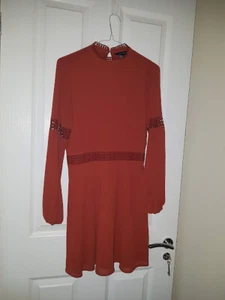 New Look Boho Amber Skater Mini Dress - New - Size 8 - Picture 1 of 4