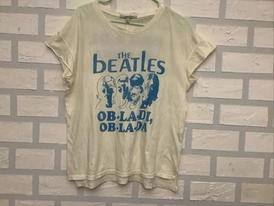 Футболка унисекс The Beatles OB-LA-DI, OB-LA-DA США нездоровая пища размер средний б/у в отличном состоянии! - Изображение 1 из 4