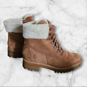 Timberland Courmayeur Valley Shearling Leather Boots Women’s Size 10 Waterproof  - Picture 1 of 13