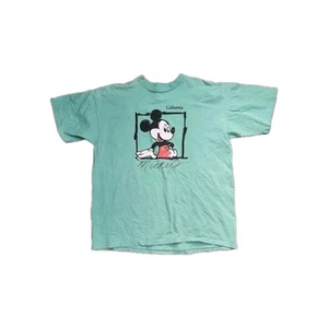 Camisa De Colección Disney Mickey Mouse Velva Brillo Adulto Mediana Verde Años 80 Hecha en EE. UU. - Imagen 1 de 10
