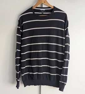GANT Striped Jumper Sweater Men Navy/White Blue Striped Cotton XL Nautical - Picture 1 of 3