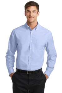 Port Authority TS658 Men's Cotton/Polyester Tall SuperPro Oxford Shirt - Picture 1 of 2