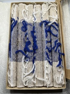Neu Verpackt Platzsets Blau Elfenbein Farbe 6er Set Küchenwäsche Kostenloser Versand - Bild 1 von 15