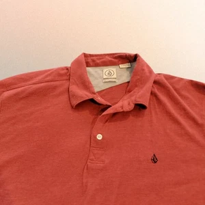 Volcom Polo Golf Shirt Herren Größe 2XL Rot T57 - Bild 1 von 8
