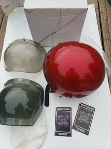 Arthur Fulmer Falcon Helmet / Red & Yellow / 2 Face Shields *non-original box* - Picture 1 of 12
