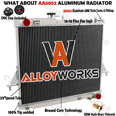 3 CORE RADIATOR FITS 03-07 HOLDEN RODEO RA/08-16 COLORADO RC/07-12 ISUZU DMAX MT - image 1 of 4