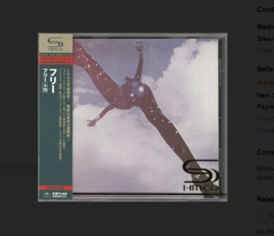 Free - Free S/T + 10 BONUS TRACKS SHM CD JAPAN ONLY UICY-90762 SEALED NEW - Image 1 of 4