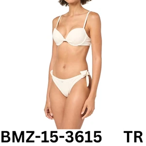 Emporio Armani Women's Push-up Bra & Bow Brief Sangallo Lace Bikini Set Ecru M - Picture 1 of 4