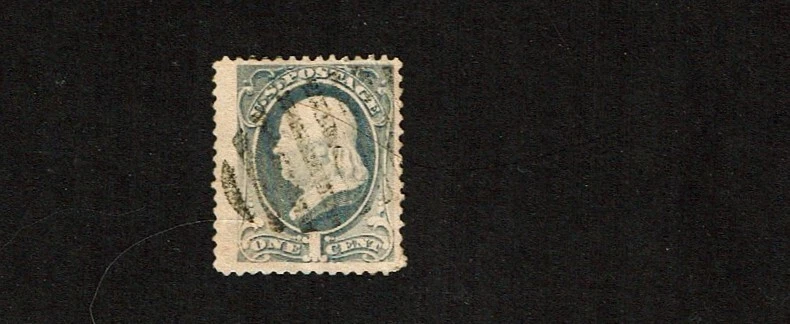 1873 U.S. Bank Note Issue 1c Ultra FRANKLIN Sc#156 Used FANCY CANCEL  See Note+ - Image 1 of 1