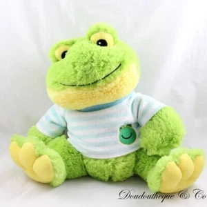 Peluche grenouille FIZZY tee shirt rayé assise 25 cm (MO7189) - Imagen 1 de 2